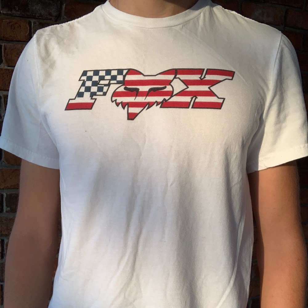 Fox Standard Tee American Flag Logo